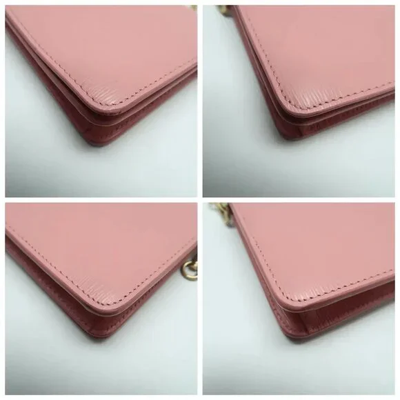 Prada Pink Leather Shoulder Bag 674-031825 - Picture 6 of 12